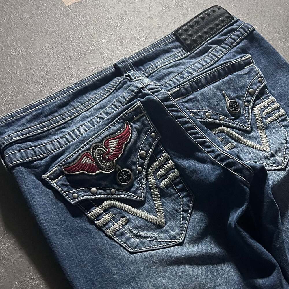 Affliction Women's Embroidered Studded Flare Jeans